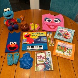 Sesame Street Elmo, Big Bird, Cookie Monster, Abby Bundle For Sale